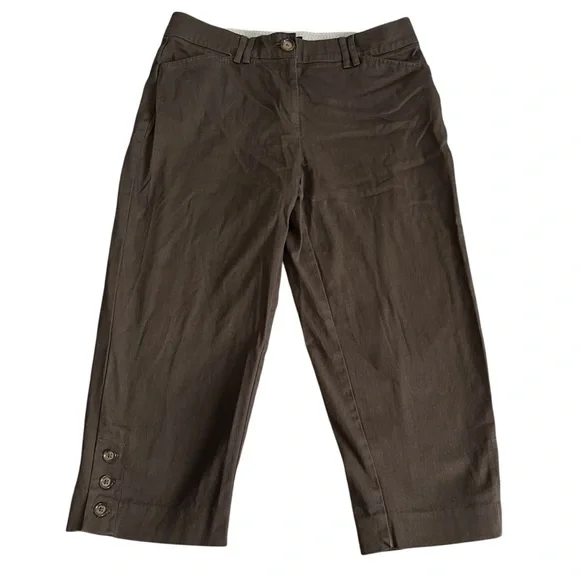 brown capri dress pants Ruby Rd. Tencel-blend Frayed Capri Pant - Sandstone